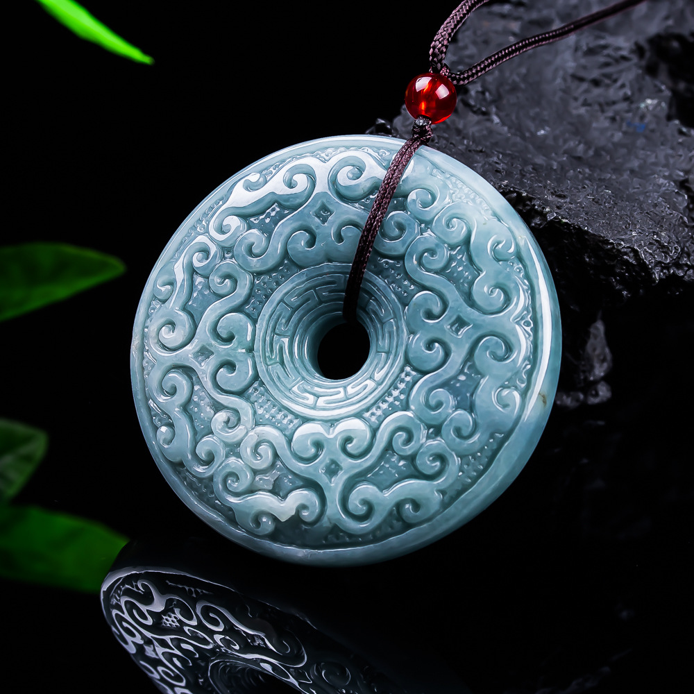 Women'S Accessories - Natuurlijke Birmese Jadeïet Bloem Hanger Ketting