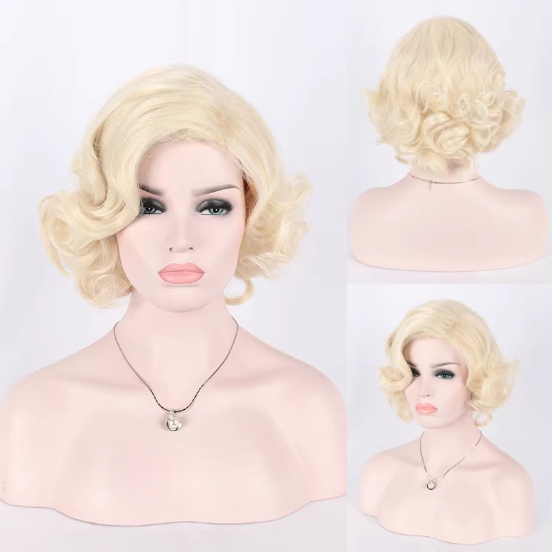 Women'S Accessories In The 60S - Synthetisch kort krullend haar Blonde gemengde