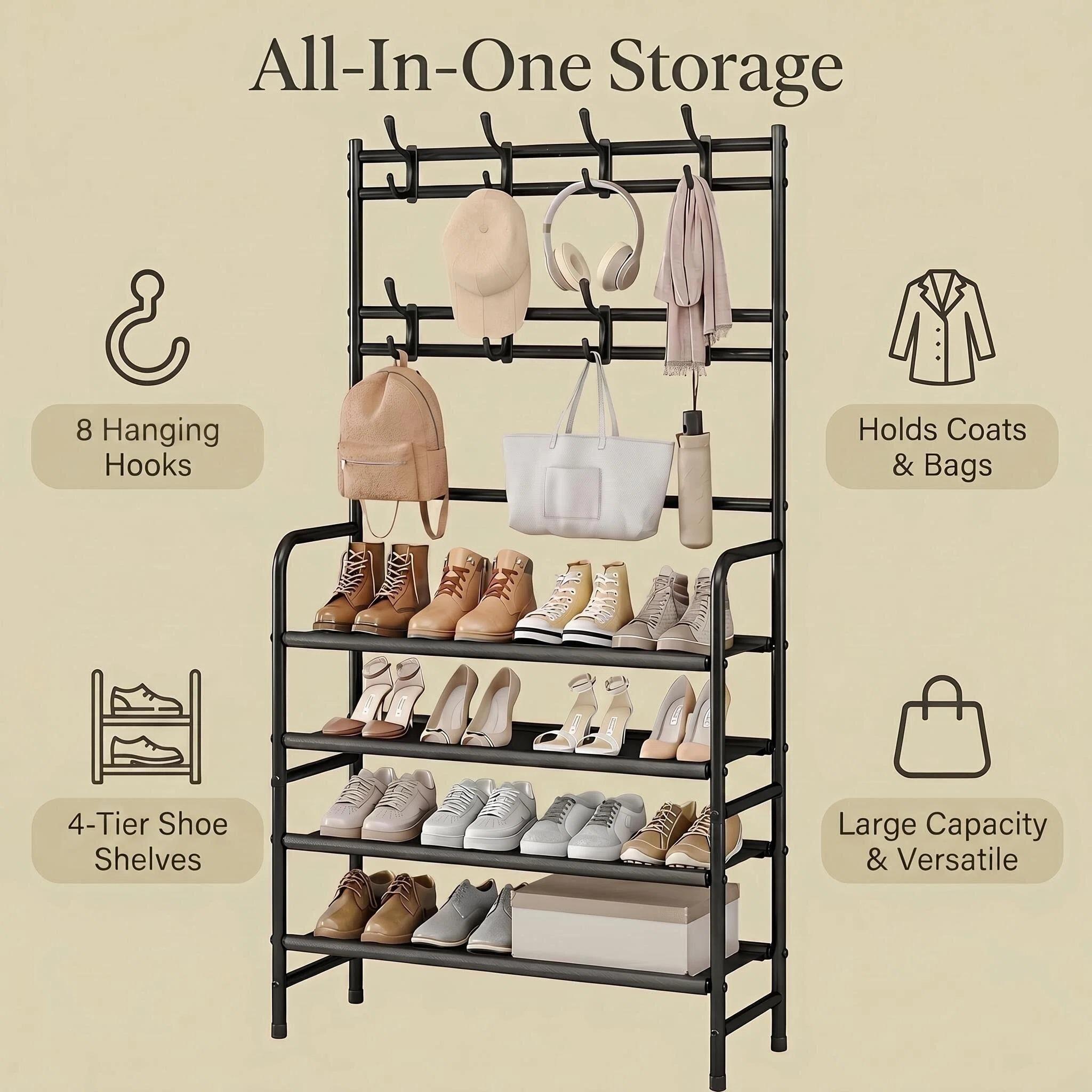 SUOERNUO Metalen 4-Laags Schoe - Women'S Accessories Rack Room Shoes recensie en prijs